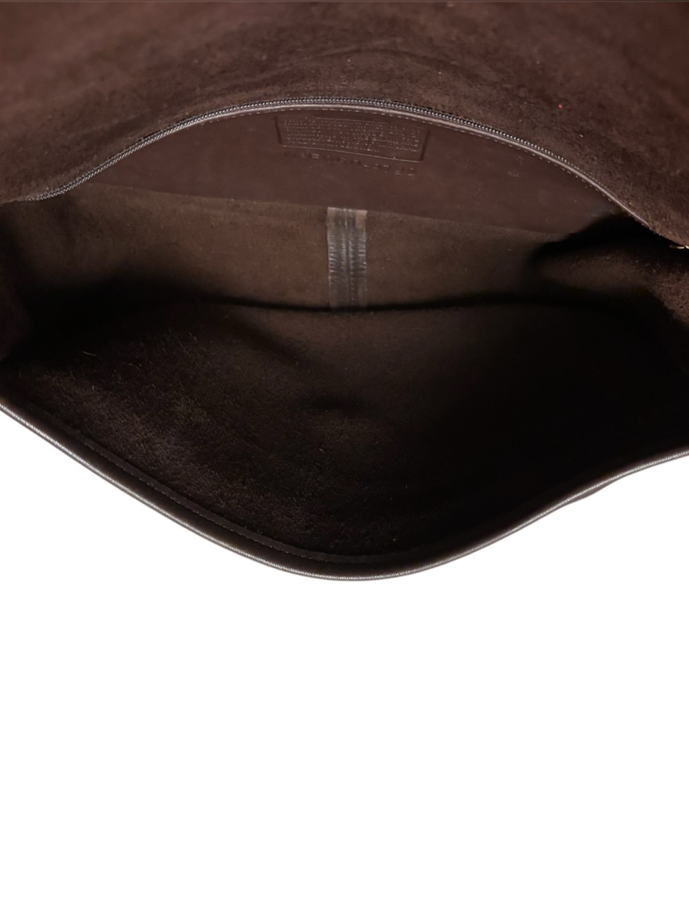 Vtg 9790 Brown Leather Saddle Bag Turnlock Adjustable Strap - Picture 10 of 14